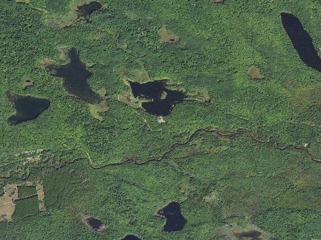 Aerial image of Cookson Lake Camping Area