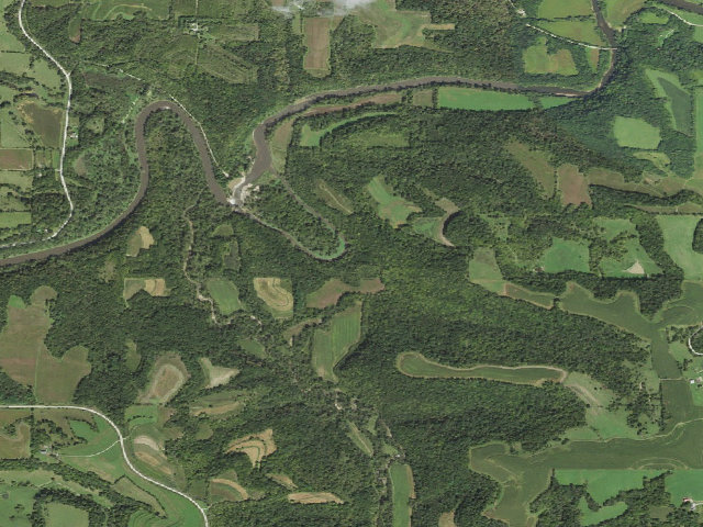 Aerial image of Coon Creek WMA