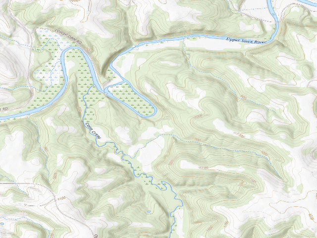 USGS topographic map of Coon Creek WMA