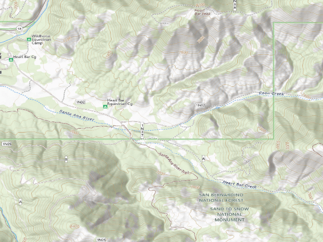 USGS topographic map of Coon Creek Yellow Post #7