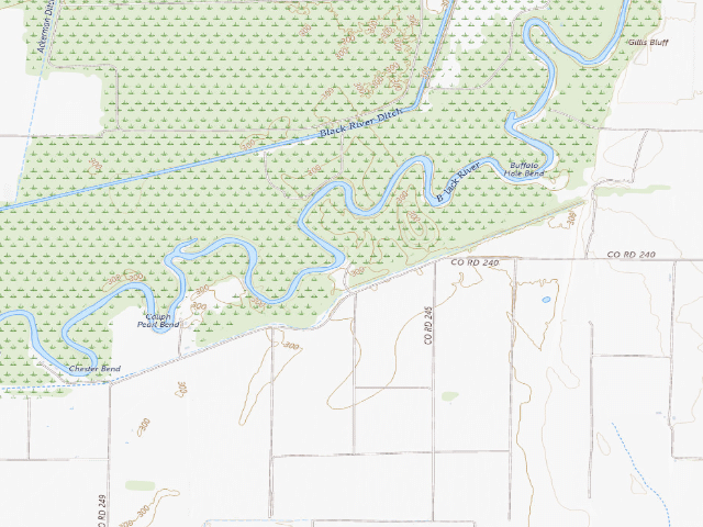 USGS topographic map of Coon Island Conservation Area