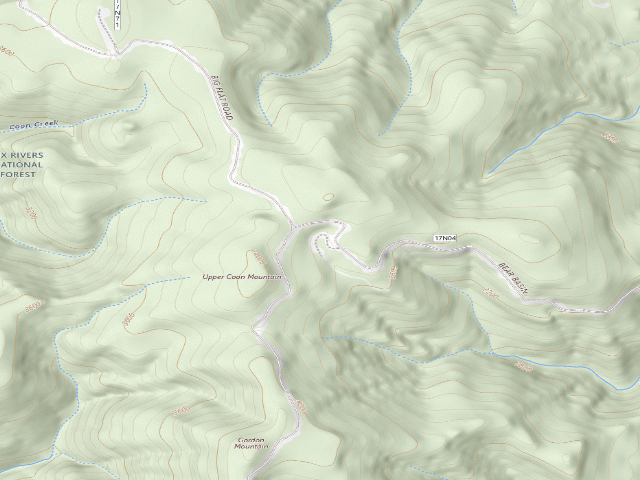 USGS topographic map of Coon Mtn. Shelter