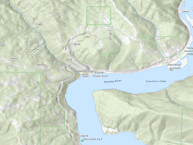 USGS topographic map of Cooper Gulch Cg-F