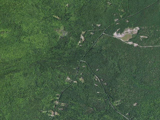 Aerial image of Cooper Kiln Trail Primitive Tent Site [DEC #10894] (Wilmington Wild Forest)