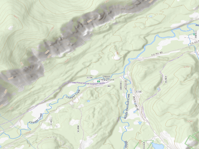 USGS topographic map of Copper Creek Disp Site
