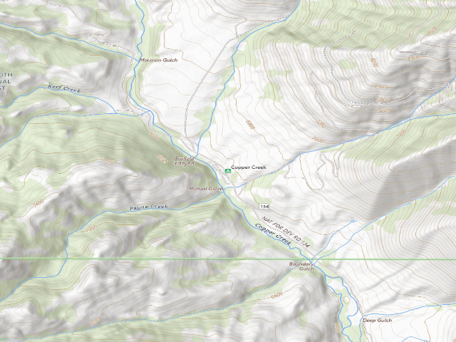 USGS topographic map of Copper Creek
