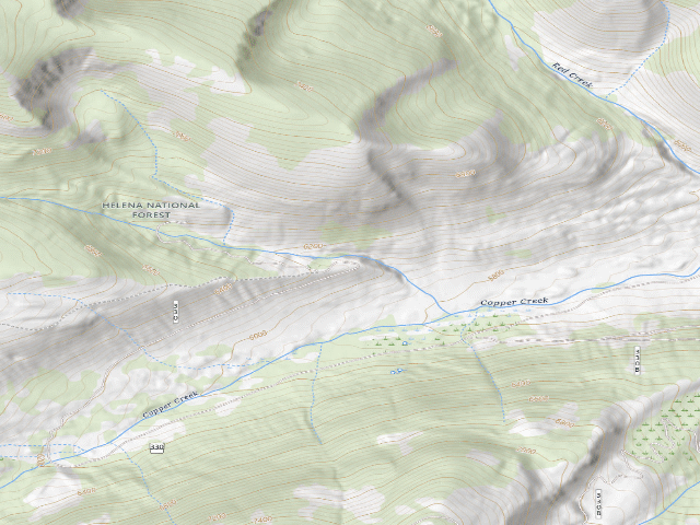 USGS topographic map of Copper Creek Rd 330-001B