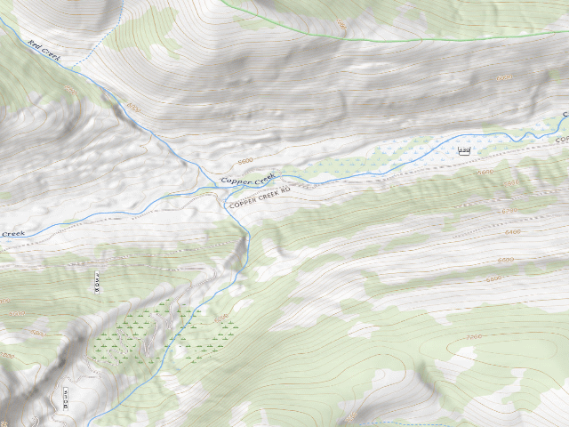 USGS topographic map of Copper Creek Rd 330-002A