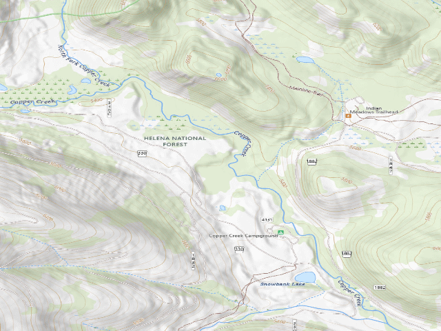 USGS topographic map of Copper Creek Rd 330-003B