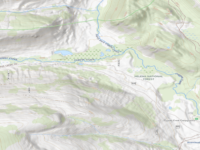 USGS topographic map of Copper Creek Rd 330-004C
