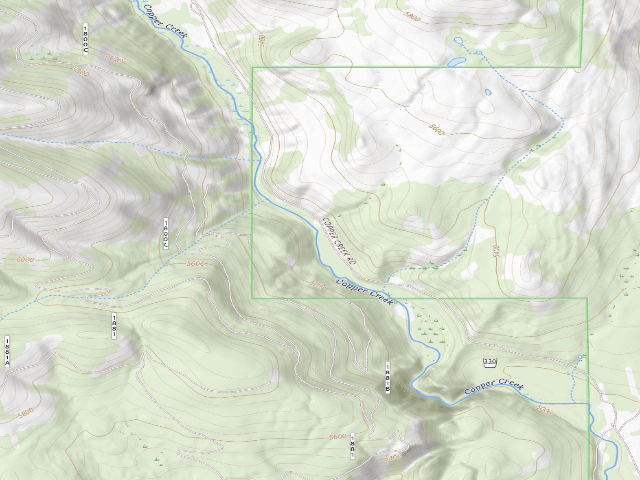 USGS topographic map of Copper Creek Rd 330-007B