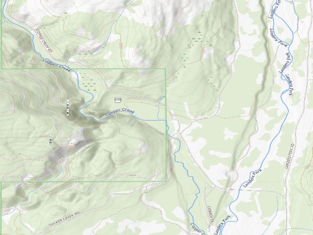 USGS topographic map of Copper Creek Rd 330-009A
