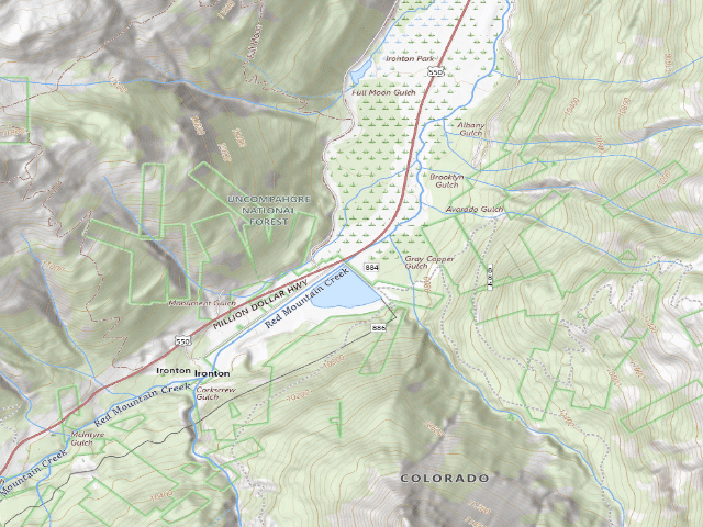 USGS topographic map of Corkscrew