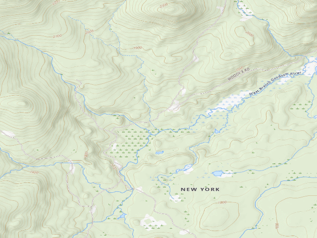 USGS topographic map of Cornell Road Roadside Tentsite [DEC #3612] (Blue Mountain Wild Forest)