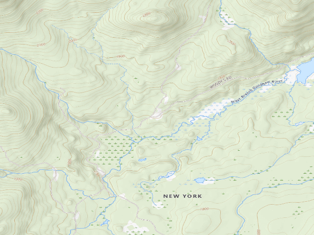 USGS topographic map of Cornell Road Roadside Tentsite [DEC #3613] (Blue Mountain Wild Forest)