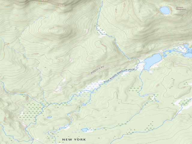 USGS topographic map of Cornell Road Roadside Tentsite [DEC #3614] (Blue Mountain Wild Forest)