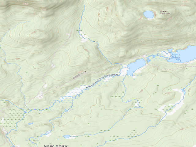 USGS topographic map of Cornell Road Roadside Tentsite [DEC #3615] (Blue Mountain Wild Forest)