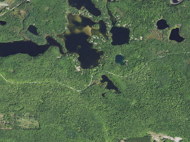 Aerial image of Corner Lake Campground