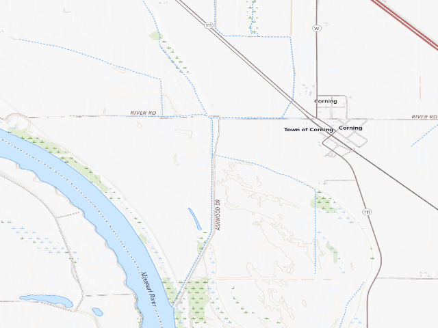 USGS topographic map of Corning Conservation Area