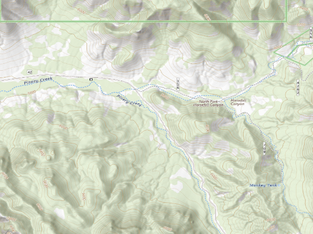 USGS topographic map of Coronado National Forest