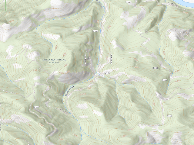USGS topographic map of Corral Creek 2