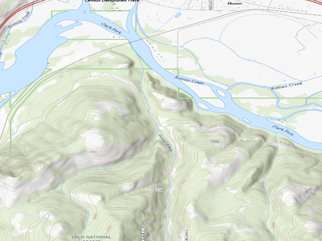 USGS topographic map of Corral Creek