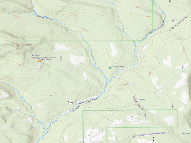 USGS topographic map of Corral Creek