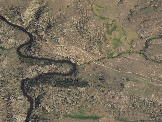 Aerial image of Corral Creek Recreation Site