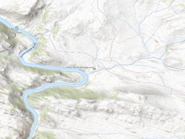 USGS topographic map of Corral Creek Recreation Site
