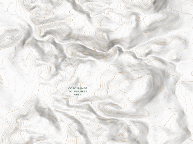 USGS topographic map of Coso Range Wilderness