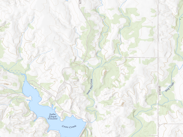 USGS topographic map of Cottonwood Camp (Ellis County WMA)