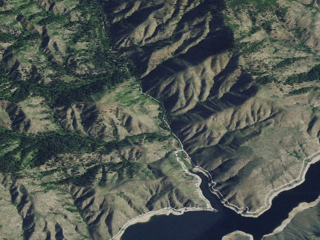 Aerial image of Cottonwood Campground