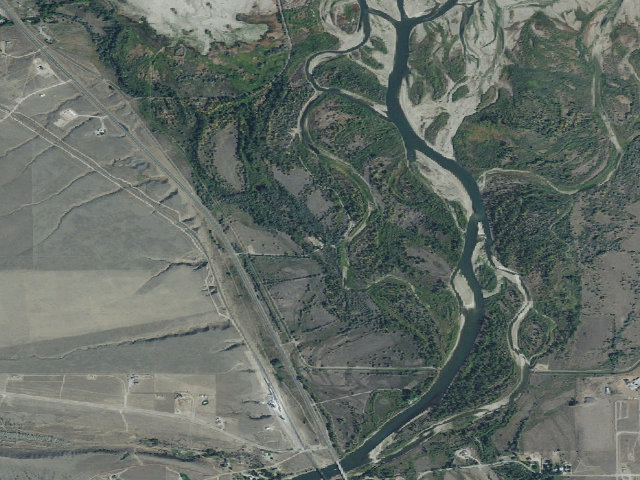 Aerial image of Cottonwood Campground