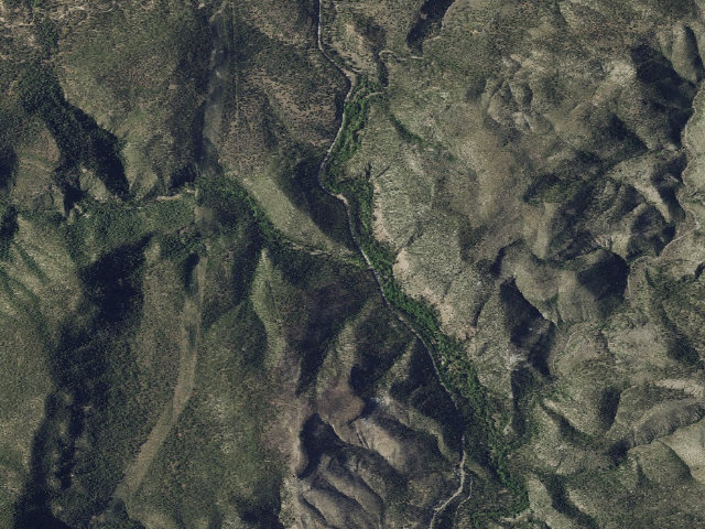 Aerial image of Cottonwood Campground