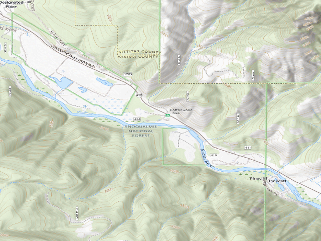 USGS topographic map of Cottonwood Campground
