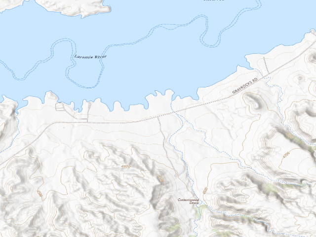 USGS topographic map of Cottonwood Draw WHMA Campground