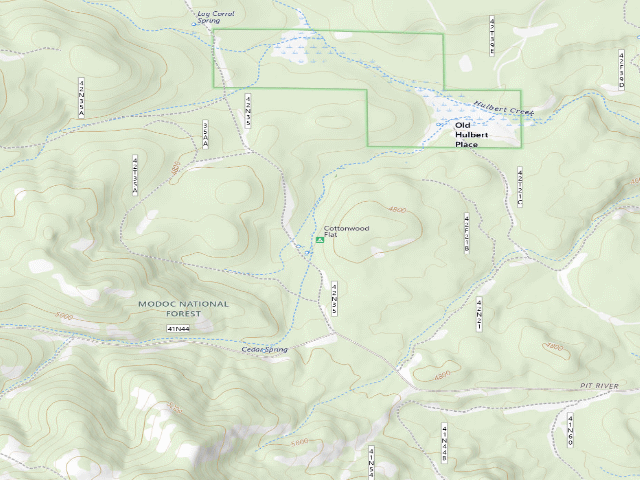 USGS topographic map of Cottonwood Flat