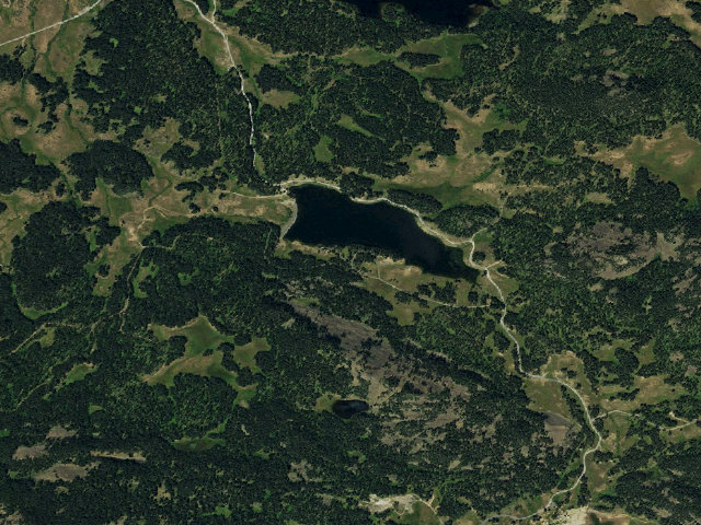 Aerial image of Cottonwood Lake Campground