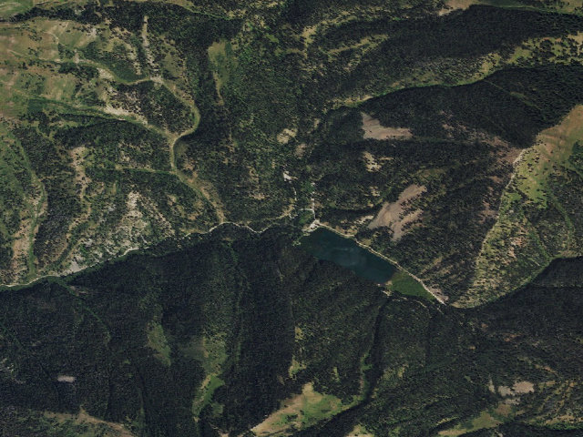 Aerial image of Cottonwood Lake Campground