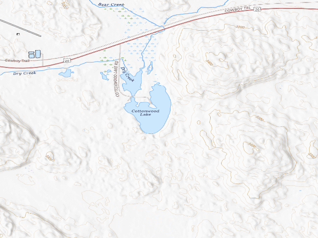 USGS topographic map of Cottonwood Lake SRA