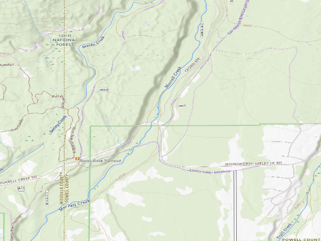 USGS topographic map of Cottonwood Lakes-002