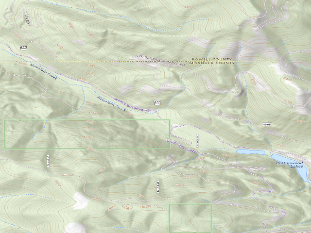 USGS topographic map of Cottonwood Lakes 05