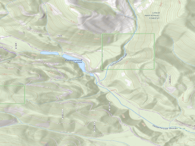 USGS topographic map of Cottonwood Lakes 06