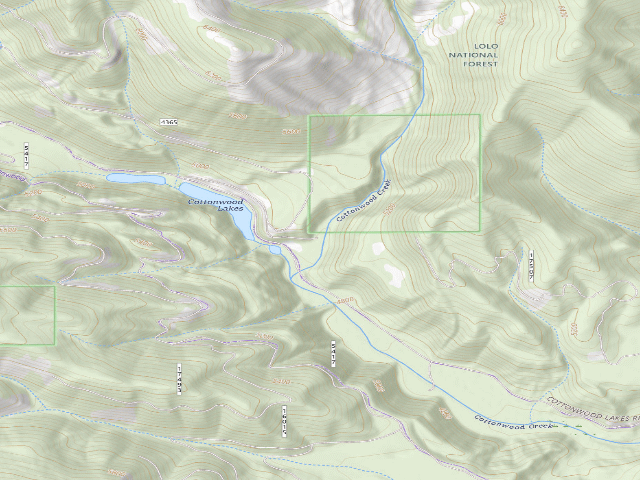 USGS topographic map of Cottonwood Lakes 08