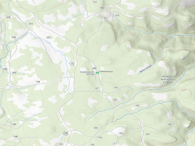 USGS topographic map of Cottonwood