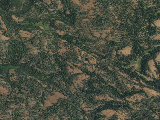 Aerial image of Cottonwood Pit Campground