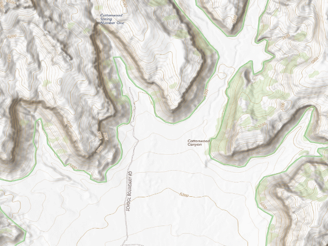 USGS topographic map of Cottonwood Point Wilderness
