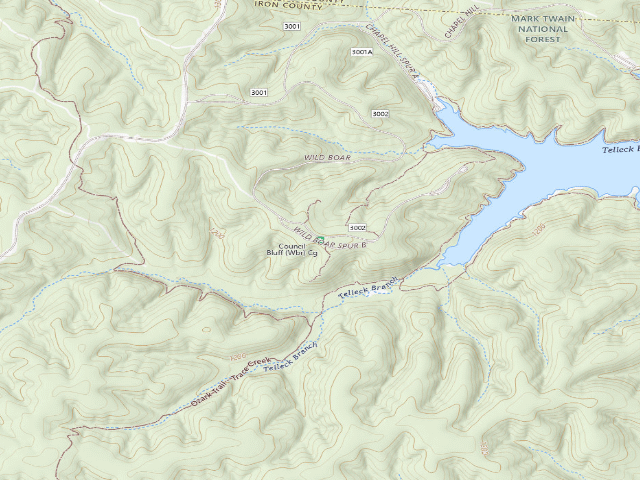 USGS topographic map of Council Bluff (Wbr) Cg