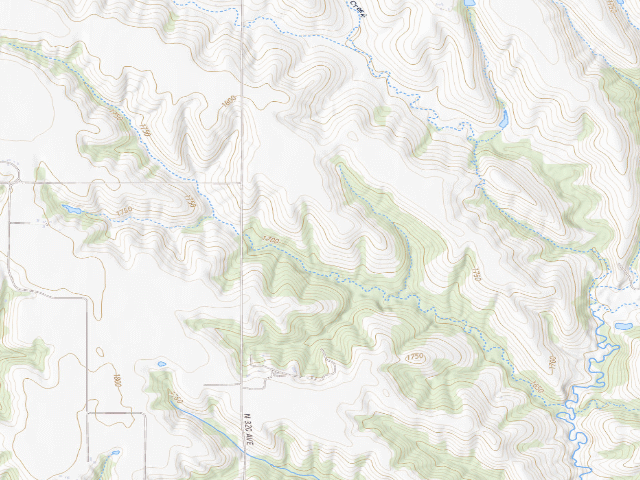 USGS topographic map of Council Creek WMA