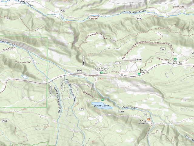 USGS topographic map of Council Group Campground